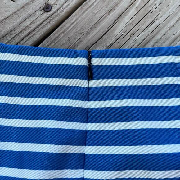 J.Crew Women's Blue Colorblock Striped Mini Skirt Size 2P. NEW - Picture 3 of 8
